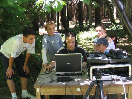 sur le tournage dun film en colo