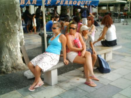 moi en  bleu ma mère et mon frère